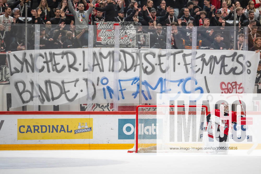 NL: Lausanne HC - SCL Tigers 27.10.2026, Lausanne, Vaudoise Arena, NL: Lausanne HC - SCL Tigers. Banner during the 2026-2027 Swiss National League Ice hockey, Eishockey game between Lausanne HC and SCL Tigers the Tuesday 27.10.2026 at the Vaudoise Arena in Lausanne, Switzerland. Lausanne Vaudoise Arena Vaud Switzerland