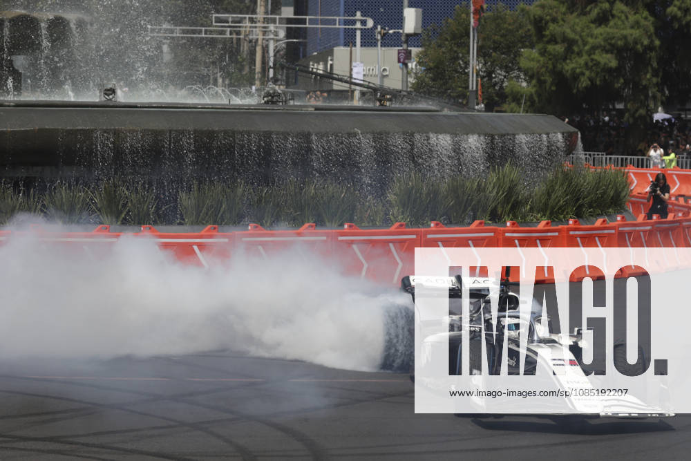 Sergio Perez Cadillac F1 Showrun - Mexico City Grand Prix Driver Sergio Checo Perez of Mexico drives during the Cadillac F1 Show Run on the temporary street circuit of Paseo de la Reforma ahead of the Mexico City Grand Prix on October 28, 2026 in Mexico City, Mexico. (Photo by Ismael Rosas Eyepix Group)