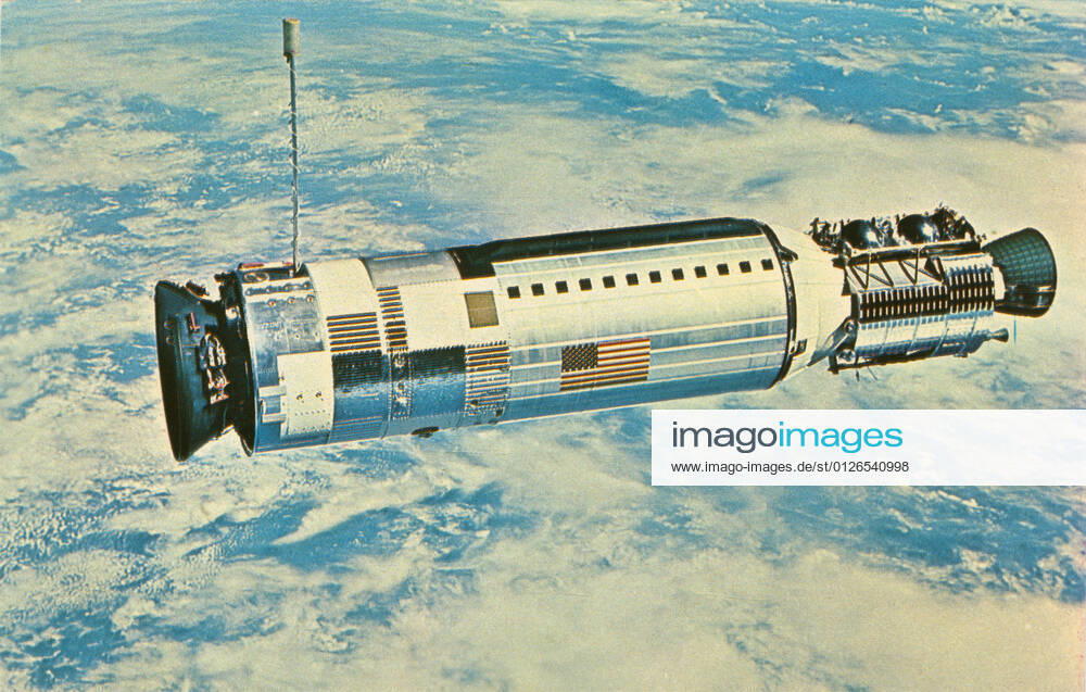 Gemini 12 Spacecraft in Orbit with View of Earth,