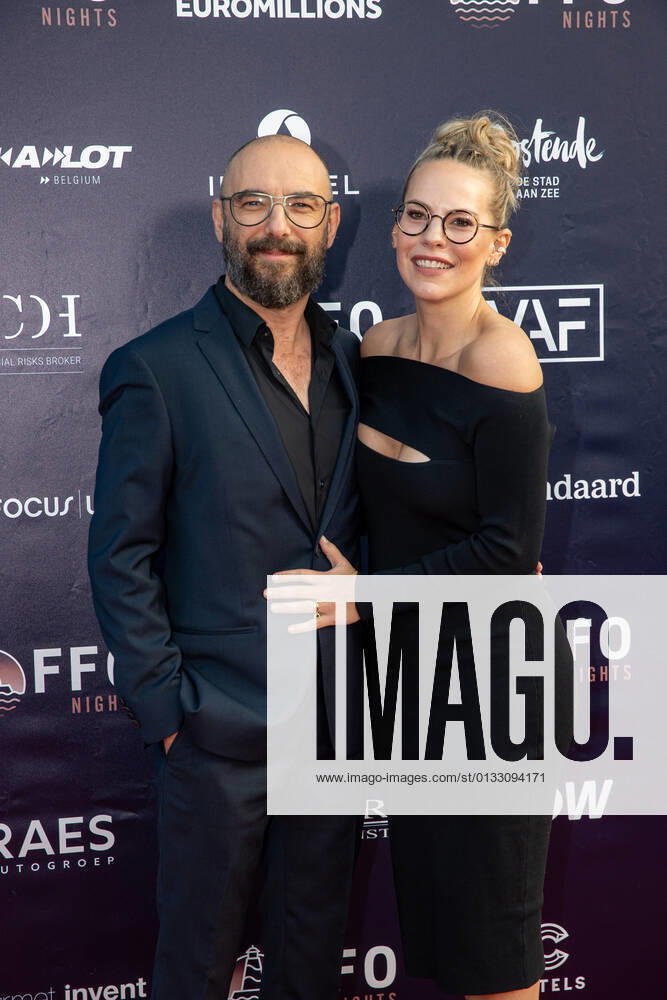 Director Michael R. Roskam and Eline De Munck pictured during the premiere of Rookie at the third edition of the FFO Night, an alternative to the Oostende Film festival, Saturday 04 September 2021, in Oostende. KURTxDESPLENTER 3081559
