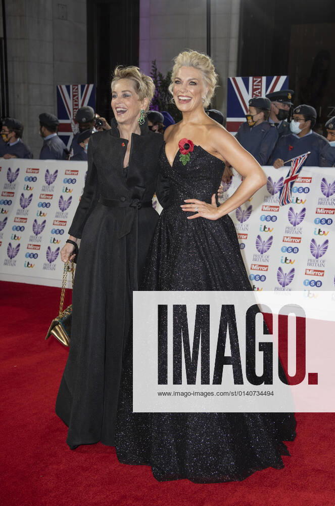 Sharon Stone and Hannah Waddingham attend the Pride of Britain awards in partnership with TSB at the Grosvenor House Hotel, Park Street in London. London United Kingdom - ZUMAs197 20211030_zaa_s197_525