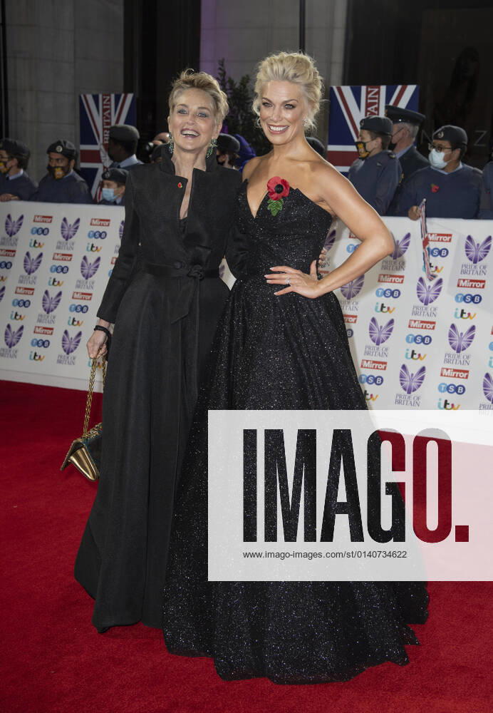 Sharon Stone and Hannah Waddingham attend the Pride of Britain awards in partnership with TSB at the Grosvenor House Hotel, Park Street in London. London United Kingdom - ZUMAs197 20211030_zaa_s197_520