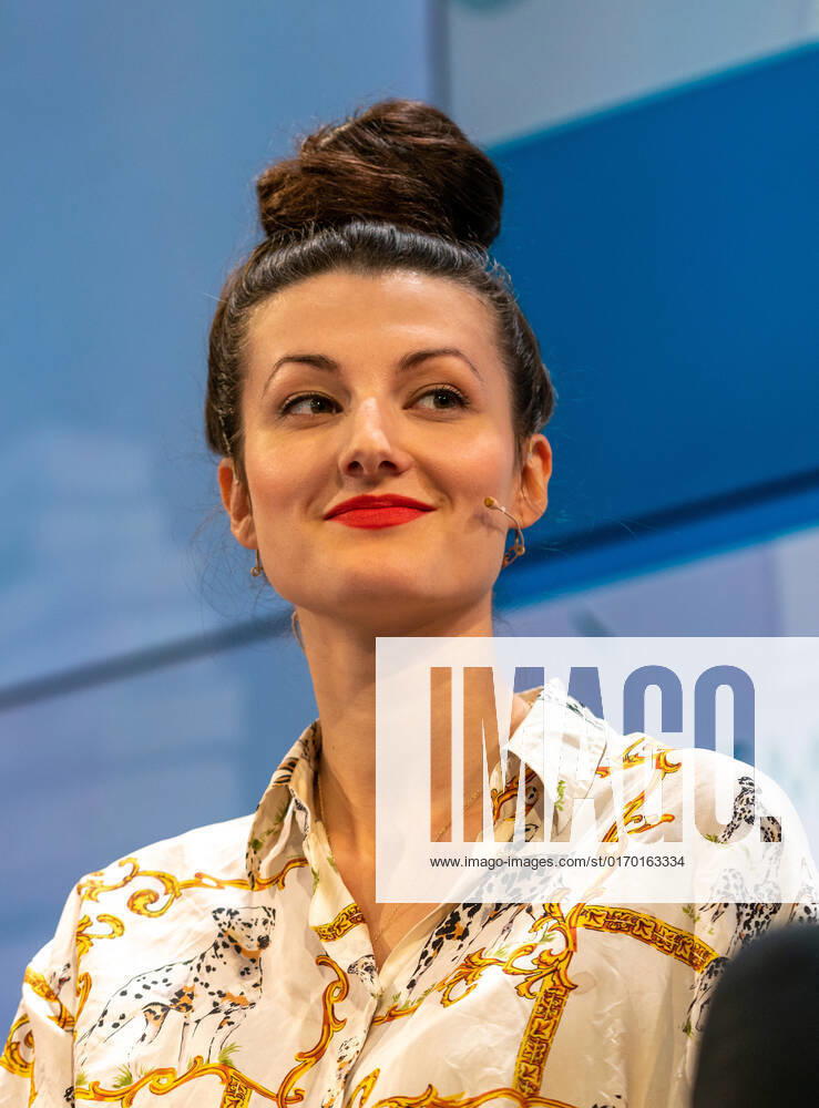 FRANKFURT AM MAIN, Germany - October 20 2019: Simone Lappert at 71st Frankfurt Book Fair Buchmesse Frankfurt FRANKFURT AM MAIN, Germany - October 20 2019: Simone Lappert (*1985, swiss author) at 71st Frankfurt Book Fair Buchmesse Frankfurt