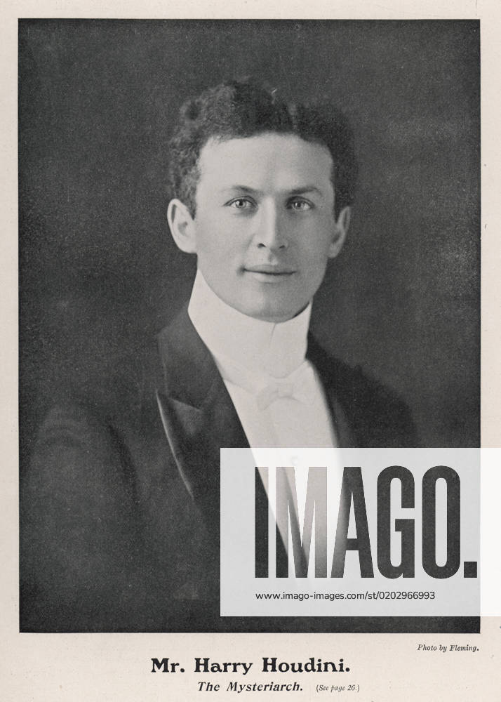 Houdini In 1905 Harry Houdini (1874 - 1926) - American illusionist and stunt performer, noted for his sensational acts of escapology. Date: 1905