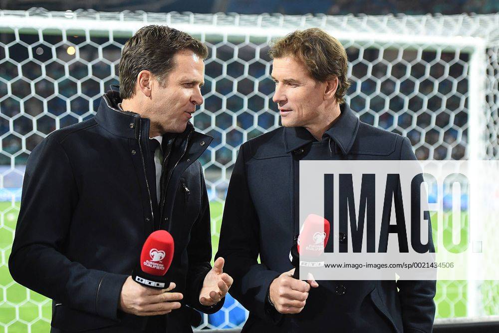 Fußball Länderspiel Deutschland - Georgien am 11.10.2015 in der Red Bull Arena in Leipzig Oliver Bierhoff ( Manager Deutschland ), links - Jens Lehmann, rechts xRx