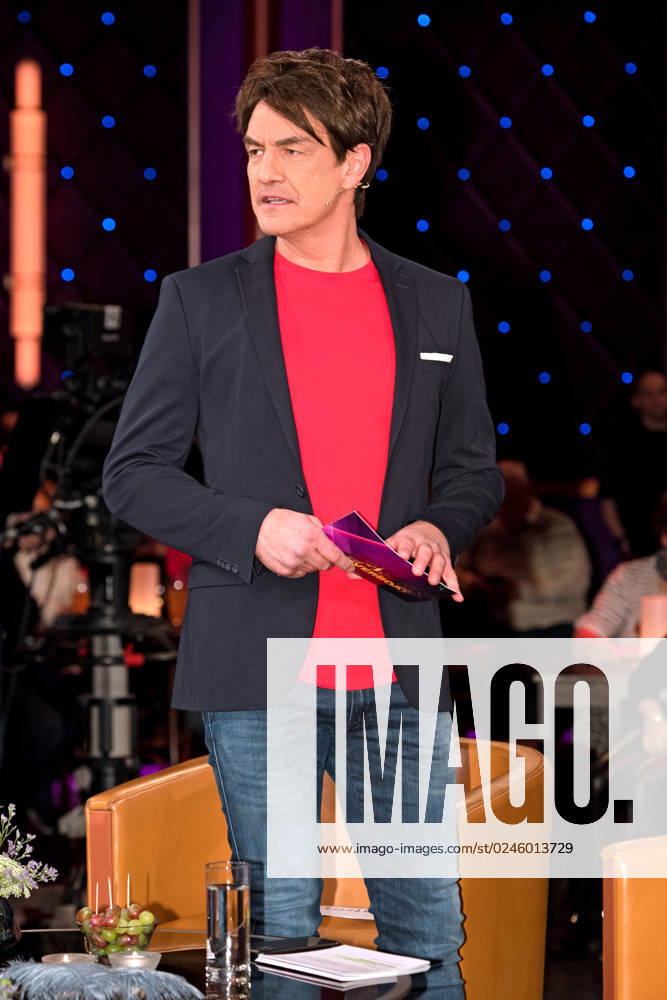 MDR Riverboat host Matze Knop on the occasion of the recording of the MDR talk show Riverboat on 28 04 2023 in the Mediacity Leipzig 20230428ADO0018