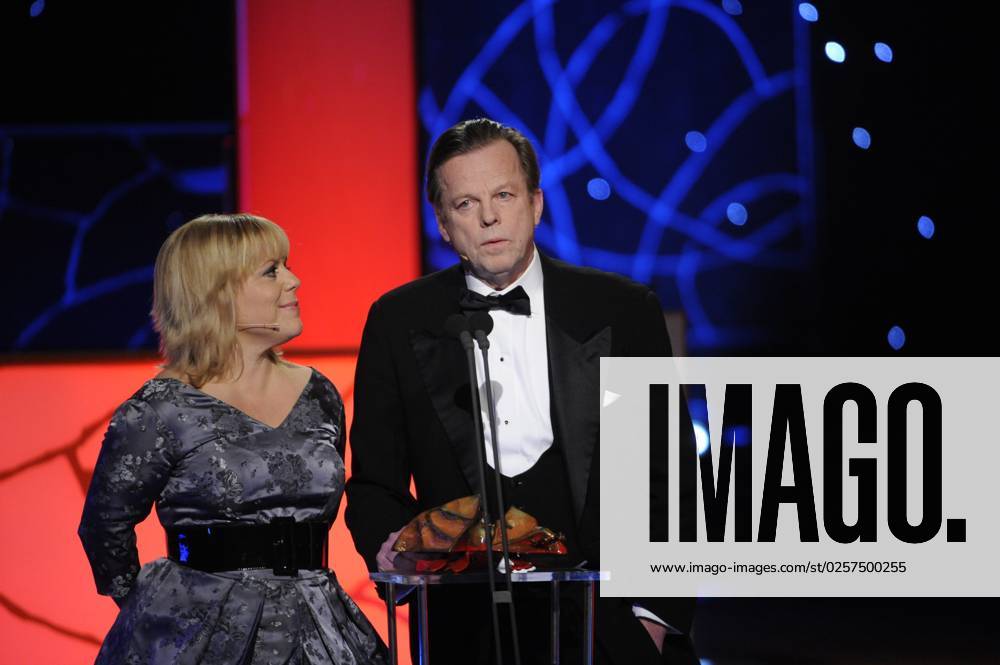 Stockholm 2011 01 24 Ella Lemhagen and Krister Henriksson present awards at the Guldbaggegalan in Stockholm on Monday Stockholm Sweden