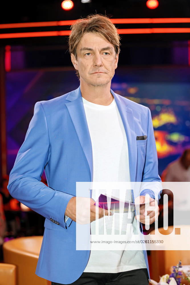 MDR Riverboat host Matze Knop on the occasion of the recording of the MDR talk show Riverboat on 22 06 2023 in the Mediacity Leipzig 20230622SFL0001