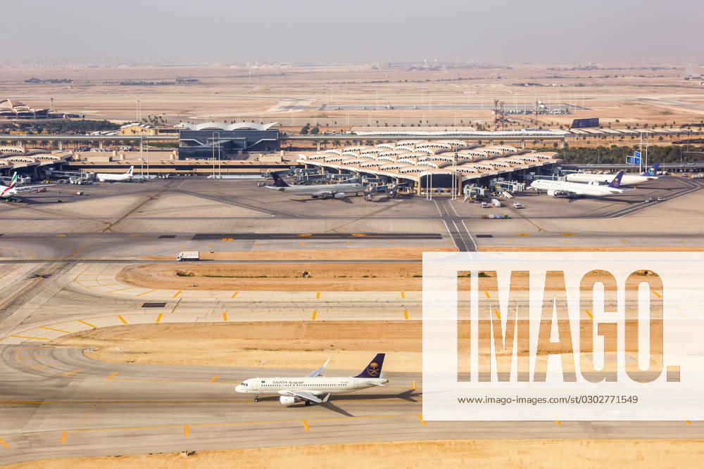 Aerial view of Riyadh International Airport in Saudi Arabia Riyadh, Saudi Arabia 15 February 2023 Aerial view of Riyadh International Airport in Riyadh, Saudi Arabia