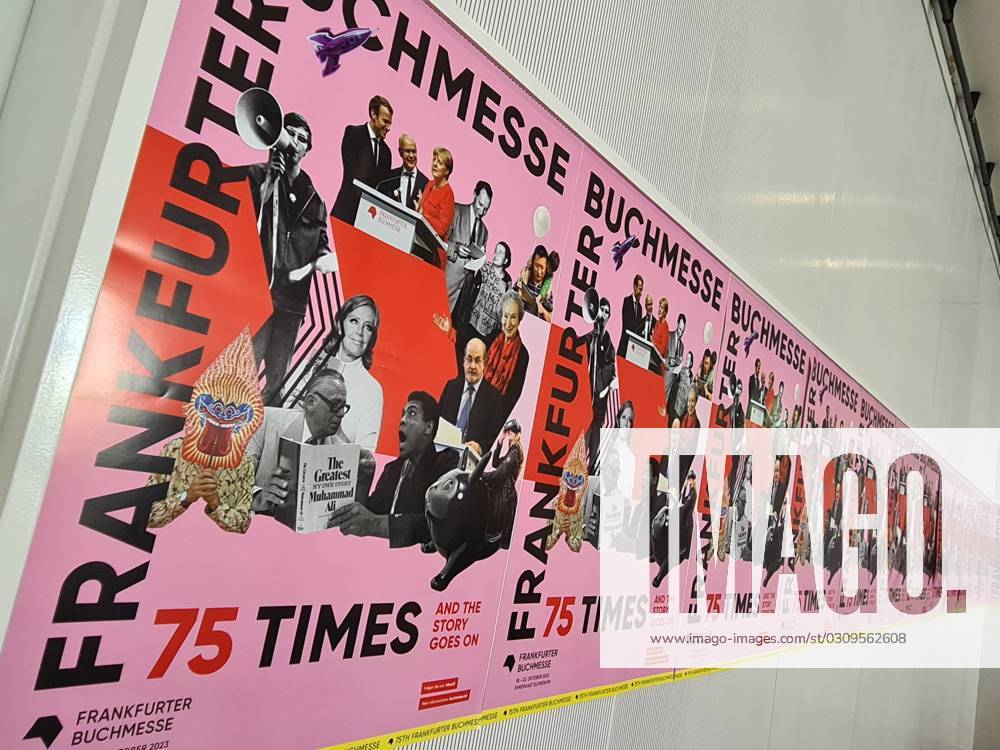 Frankfurt Book Fair 2023 with the slogan 75 Times , as the fair takes place for the 75th time.