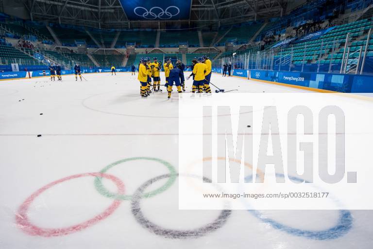 Players of Sweden during a training session during day five of the 2018 Winter Olympics on February 14 2018 in Pyeongchang Photo Petter Arvidson BILDBYRAN code PA 91967