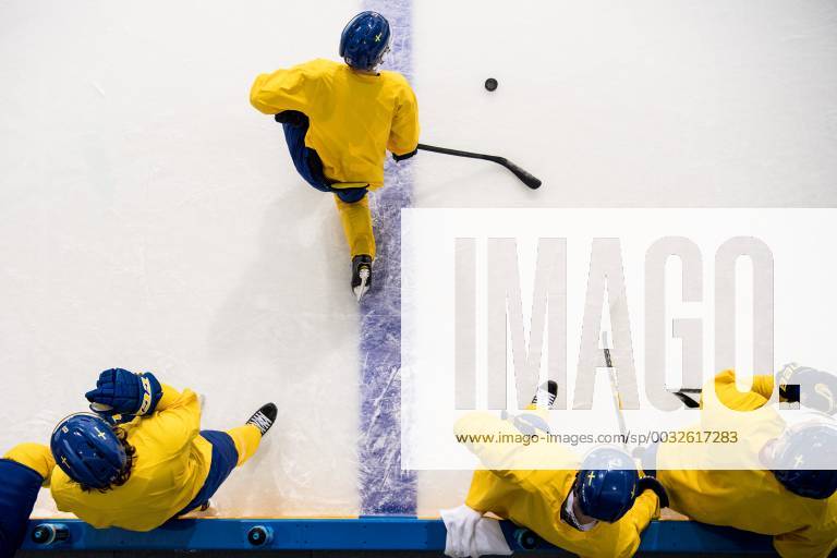 Players of Sweden during a training session during the day eleven of the 2018 Winter Olympics on February 20 2018 in Pyeongchang Photo Petter Arvidson BILDBYRAN code PA 91988
