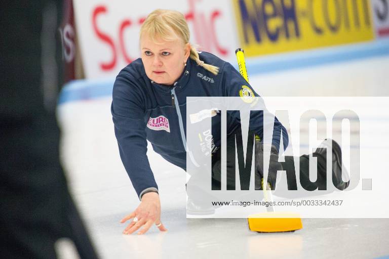 Anette Norberg in the womens curling finale during day 7 of the SM week of March 26, 2018 in Skelleftea