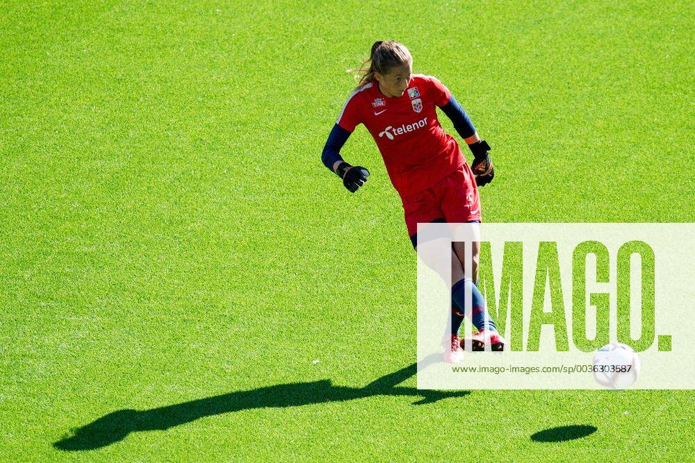 Goalkeeper Cecilie Haustaker Fiskerstrand of Norway during a training session on September 3, 2018 in Oslo Photo Jon Olav Nesvold BILDBYR N Code JE 160301