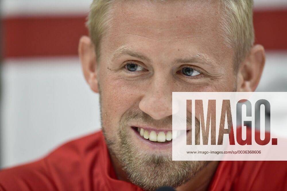Kasper Schmeichel. Det danske herrelandshold holder pressemoede forud for soendagens Nations League kamp, hvor Danmark moeder Wales, Ceres Park (Aarhus Stadium) Aarhus, loerdag den 8. september 2018. , Aarhus Denmark
