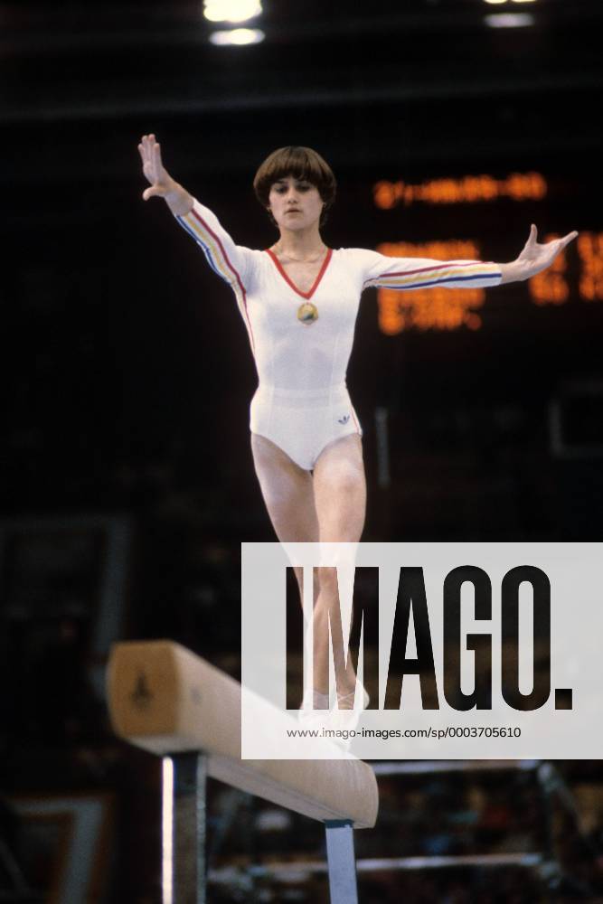 Nadia Comaneci (Rumänien) Turnen OS Sommer Damen Olympische Spiele Moskau 1980, Sommerspiele, Kunstturnen, Geräteturnen Einzelbild Aufnahmedatum geschätzt Moskau