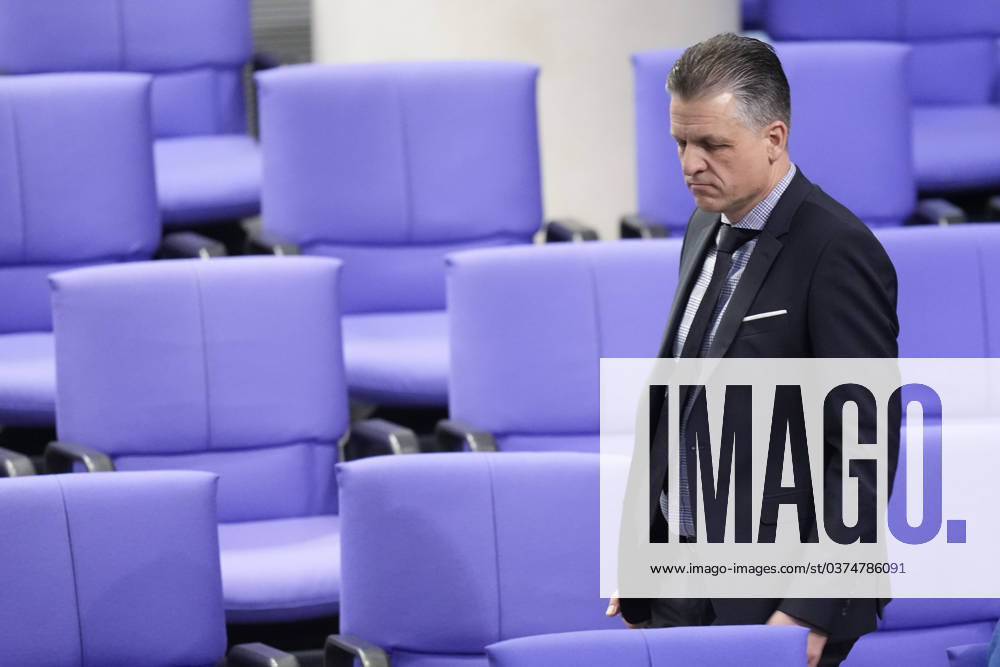 German Bundestag, 145th plenary session Thorsten Frei CDU pensive on his way through the plenary at the 145th session of the German Bundestag in Berlin