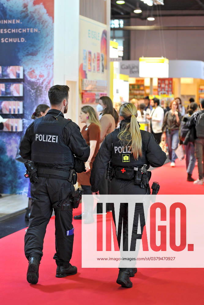 Frankfurt Book Fair 2023 Police presence on 18 10 2023 at the Frankfurt Book Fair 20231018MWI105141
