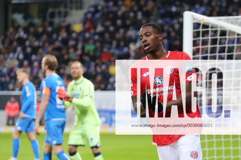 Football 1 Bundesliga TSG 1899 Hoffenheim 1 FSV Mainz 05 v l Jean Philippe Mateta FSV Mainz 05 disappointed disappointed looking dissapointed Sinsheim