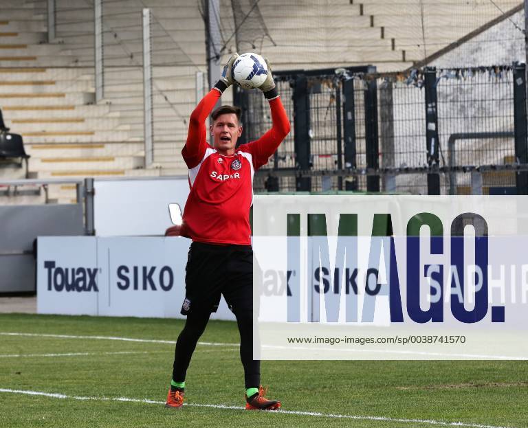 Frankfurt am Main PSD Bank Arena Bornheimer Hang Regionalliga South Season 2018 2019 FSV Frankfurt vs Viktoria Aschaffenburg Goalkeeper Aulbach Marco 33 FSV Frankfurt Test match