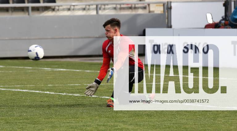 Frankfurt am Main PSD Bank Arena Bornheimer Hang Regionalliga South Season 2018 2019 FSV Frankfurt vs Viktoria Aschaffenburg Goalkeeper Aulbach Marco 33 FSV Frankfurt Test match
