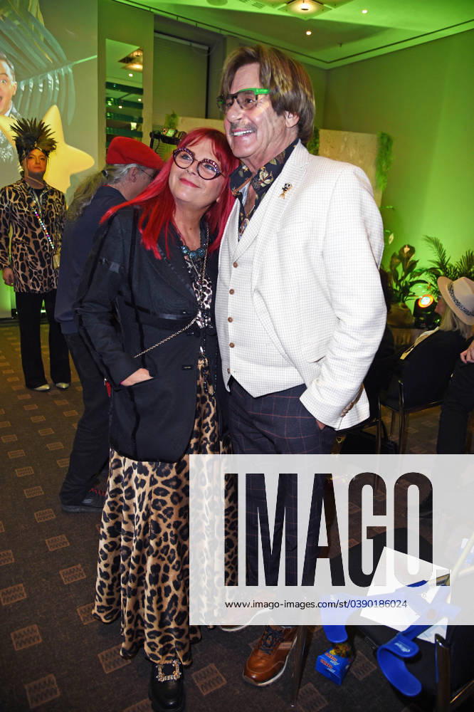 Jörg Draeger with wife Petra Draeger at the public viewing for the TV launch of Ich bin ein Star Holt mich hier raus at the Hotel Pullmann Schweizer Hof in Berlin on 19 01 2024