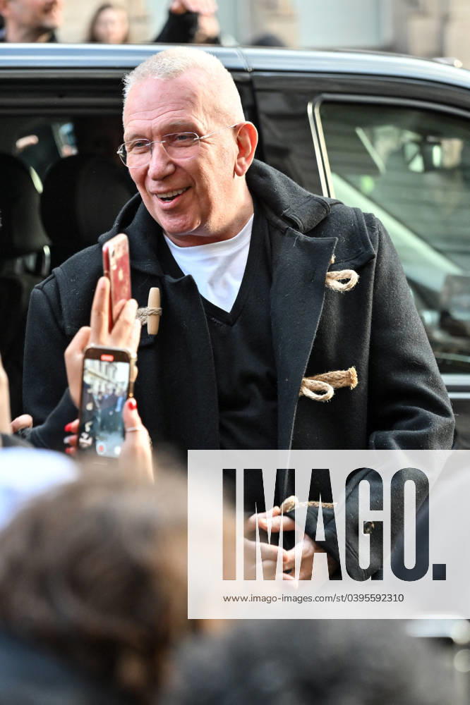 PFW Jean Paul Gaultier Outside Arrivals Jean Paul Gaultier arriving at Jean Paul Gaultier show during Paris Fashion Week Haute Couture in Paris, France on January 24, 2024. Photo by Julien Reynaud APS-Medias ABACAPRESS.COM Paris France