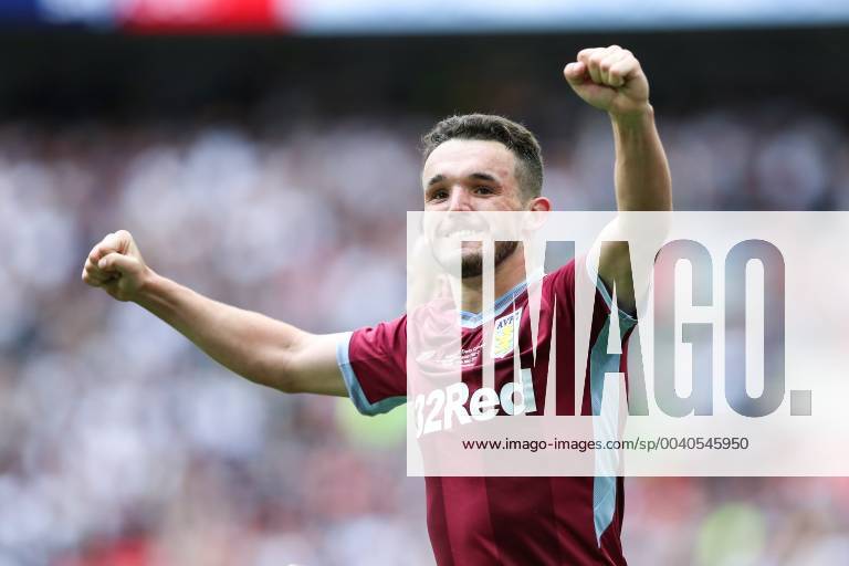John McGinn of Aston Villa celebrates scoring the second goal of the game during the Sky Bet Championship match at Wembley Stadium, London. Picture date: 27th May 2019. Picture credit should read: James Wilson Sportimage . SPI-0087-0040