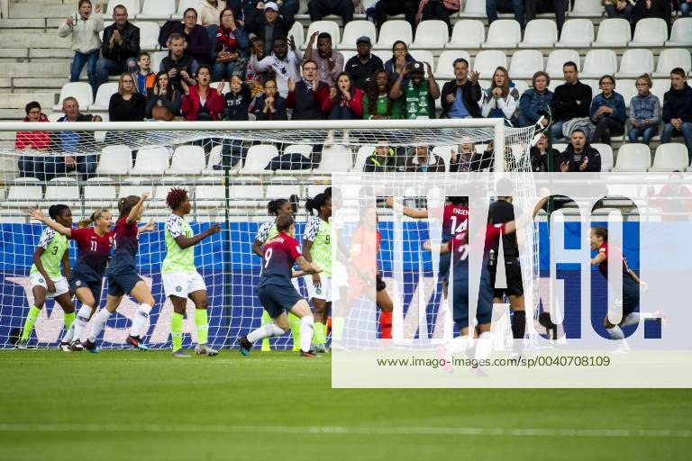 Guro Reiten of Norway celebrates after scoring 1 0 during the FIFA Women s World Cup match between Norway and Nigeria on June 8, 2019 in Reims Photo Fredrik Varfjell BILDBYRAN kod FV 150256,
