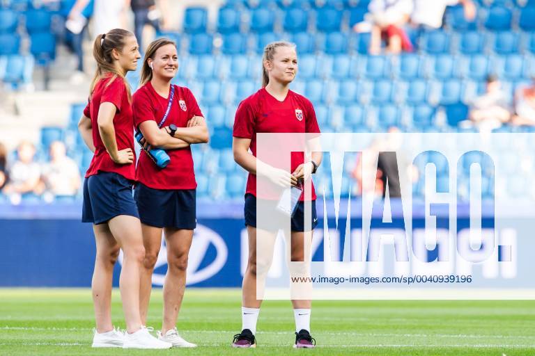 Goalkeeper Cecilie Haustaker Fiskerstrand, Kristine Minde and goalkeeper Oda Maria Hove Bogstad of Norway ahead of the FIFA Womens World Cup match between Norway and England on June 27, 2019 in Le Havre Photo Fredrik Varfjell IMAGE code FV 150282 bbeng soccer football football women dam women norway norway England France France quarterfinals quarter finals World Cup 2019 World Championship FIFA Women s World Cup 2019,