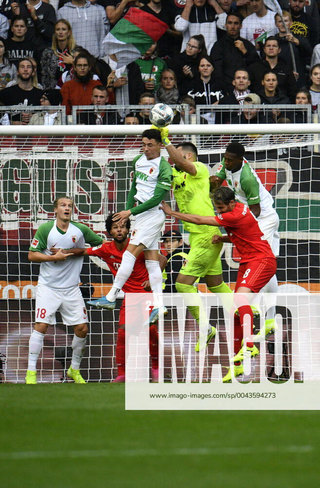 Penalty area goal area goalkeeper Tomas Koubek FC Augsburg FC Augsburg FCA vs FC Bayern Munich FCB 19 10 2019 DFL REGULATIONS PROHIBIT ANY USE OF PHOTOGRAPHS AS IMAGE SEQUENCES AND OR QUASI VIDEO FC Augsburg FCA vs FC Bayern München FCB