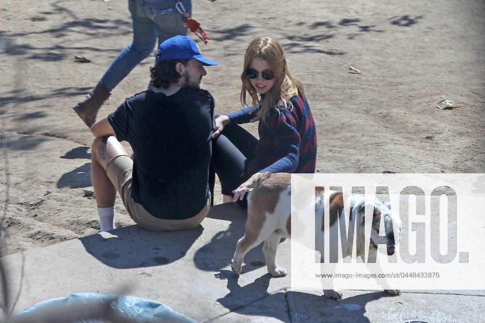 Newly married Shia LaBeouf and Mia Goth take their bulldog to the dog park 158322, Newly married Shia LaBeouf and Mia Goth take their bulldog to the dog park.,