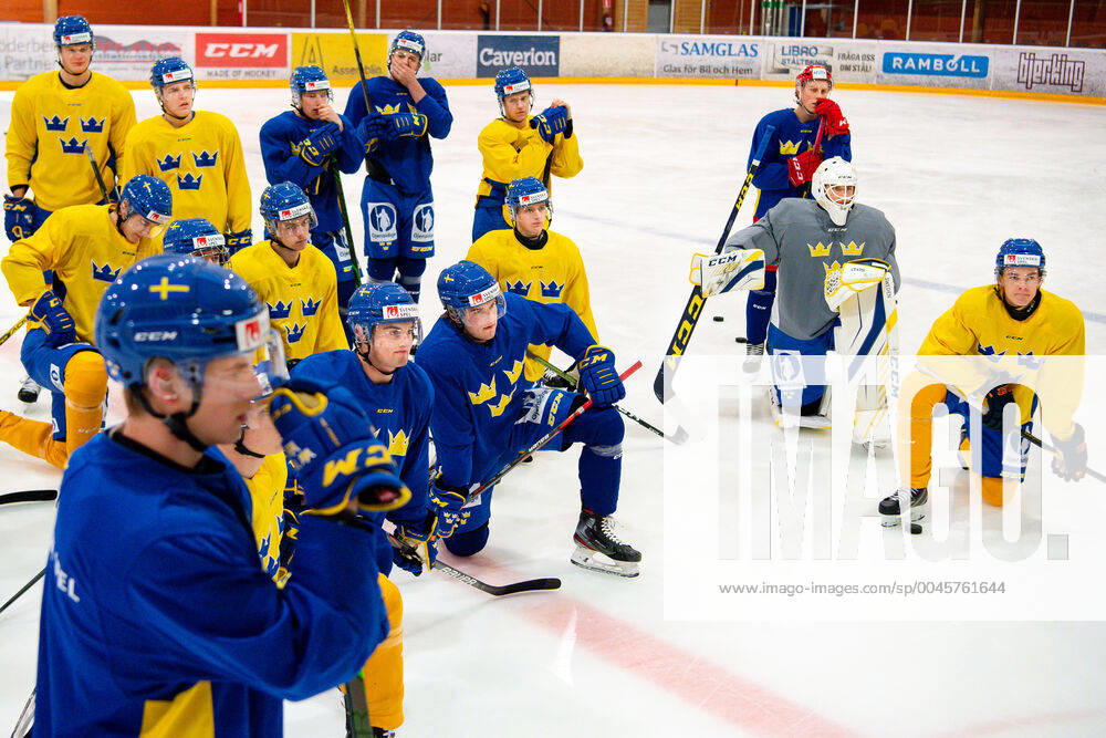 Players of Sweden during a training session on December 16, 2019 in Uppsala,