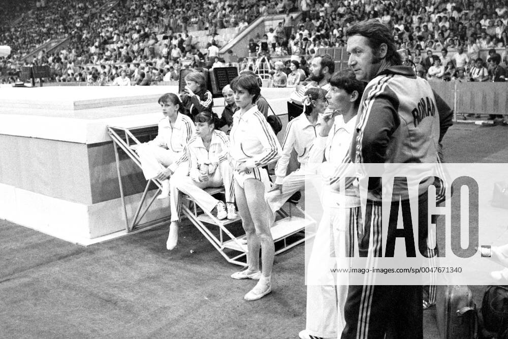 COMANECI Nadja Team ROU Olympic champion with coach KAROLYI Bela Womens gymnastics Summer Olympic Games 1980 in Moscow on 25 July 1980 in Moscow