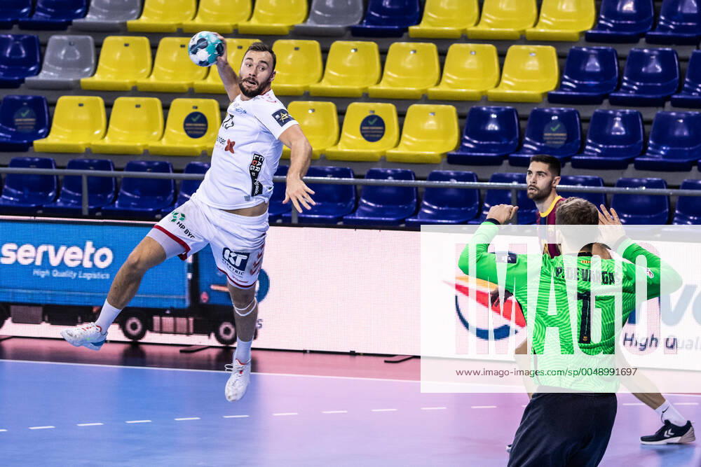Mads Christiansen of Aalborg Handbold during the VELUX EHF Champions League match between FC Barcelona, Barca and Aalborg Handbold at Palau Blaugrana on October 29, 2020 in Barcelona, Spain. Barcelona Spain - ZUMAa181 20201029_zaa_a181_061