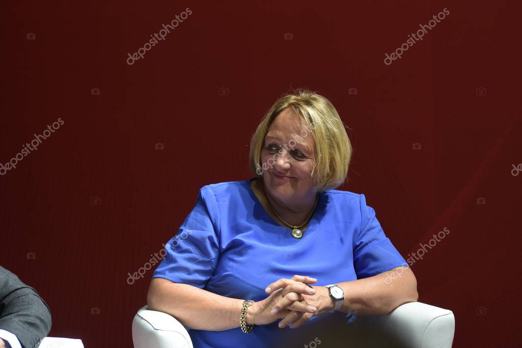 FRANKFURT AM MAIN, Germany - October 10 2018: Sabine Leutheusser-Schnarrenberger at 70th Frankfurt Book Fair / Buchmesse Frankfurt