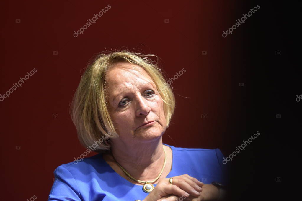 FRANKFURT AM MAIN, Germany - October 10 2018: Sabine Leutheusser-Schnarrenberger at 70th Frankfurt Book Fair / Buchmesse Frankfurt