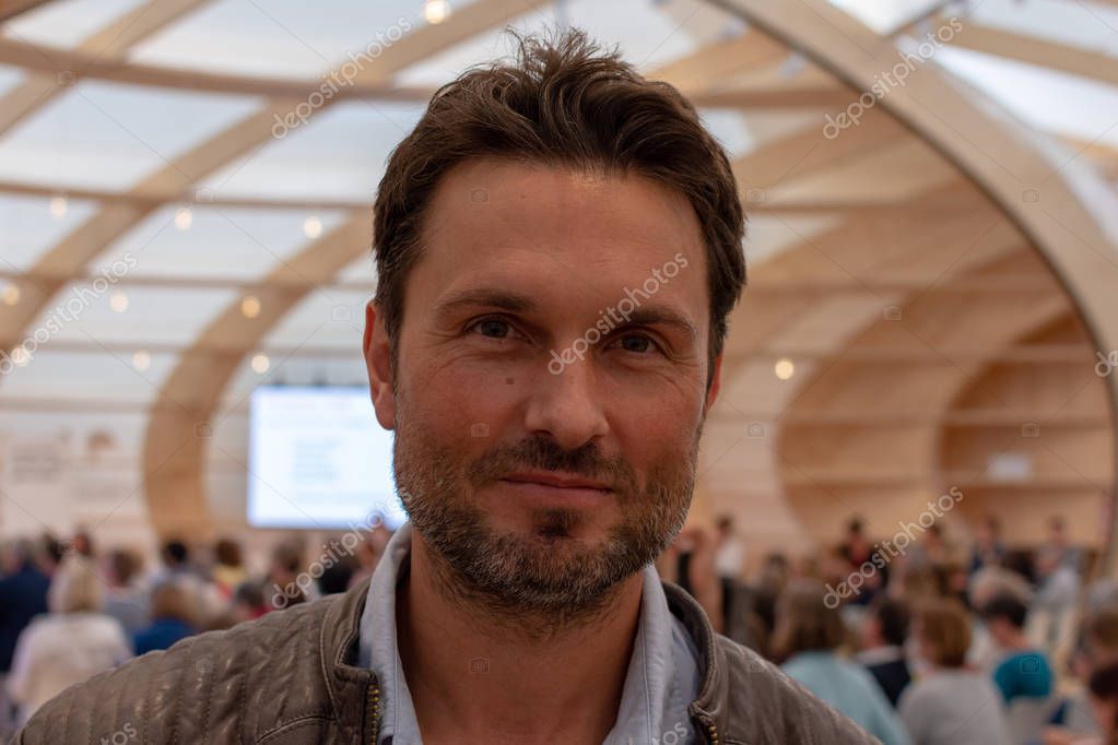 FRANKFURT AM MAIN, Germany - October 11 2018: Simon Verhoeven at 70th Frankfurt Book Fair / Buchmesse Frankfurt