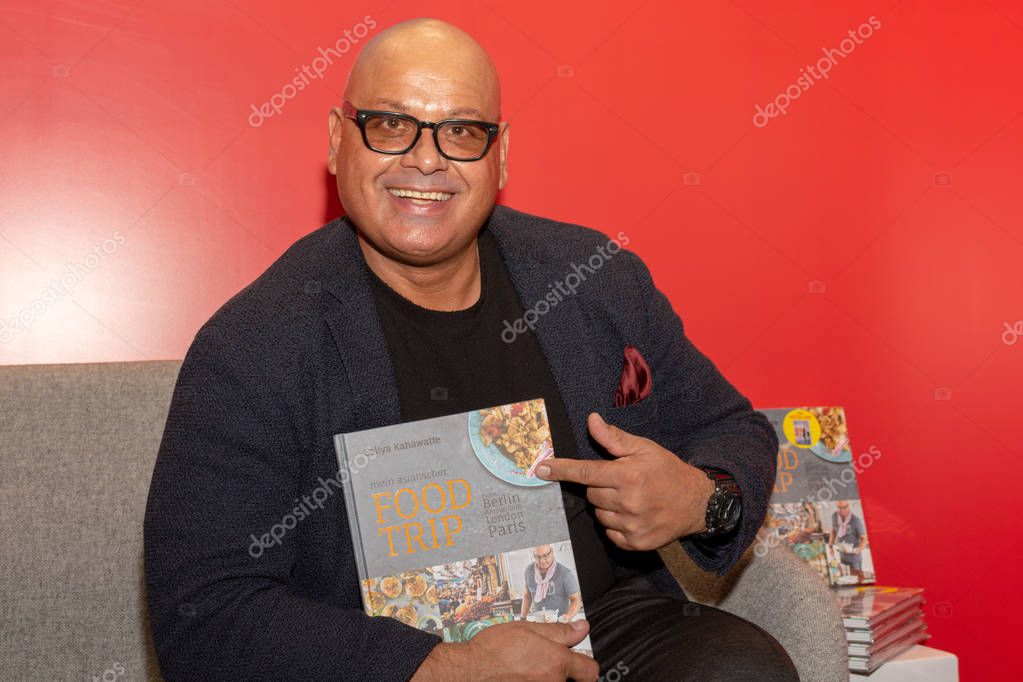 FRANKFURT AM MAIN, Germany - October 12 2018: Saliya Kahawatte at 70th Frankfurt Book Fair / Buchmesse Frankfurt