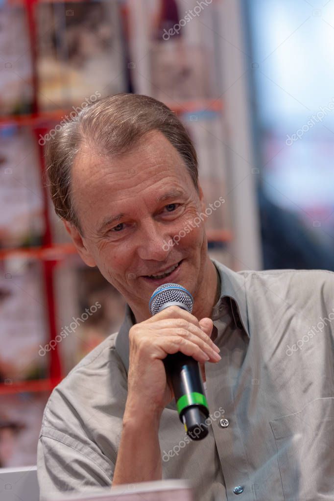 FRANKFURT AM MAIN, Germany - October 12 2018: Claus Cornelius Fischer at 70th Frankfurt Book Fair / Buchmesse Frankfurt