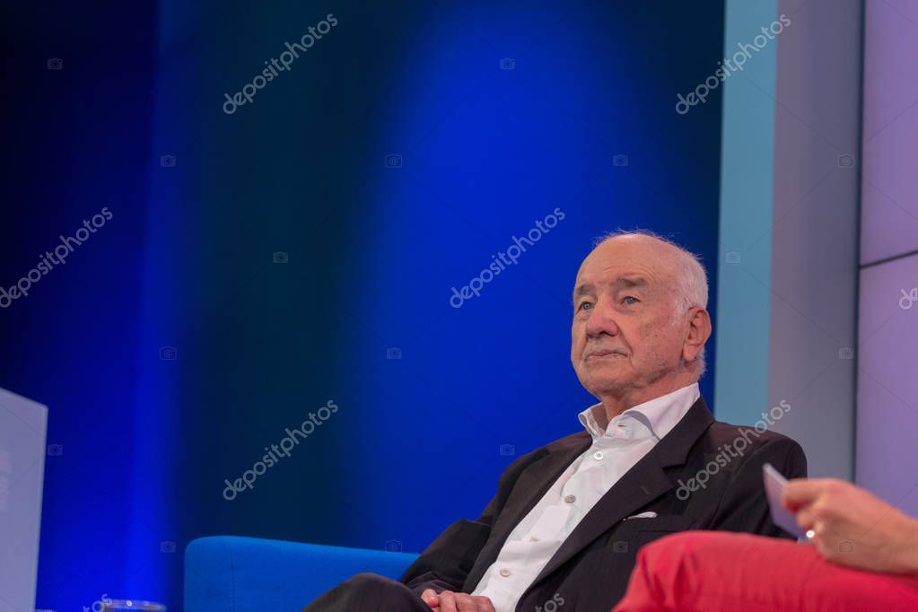 FRANKFURT AM MAIN, Germany - October 13 2018: Armin Mueller-Stahl at 70th Frankfurt Book Fair / Buchmesse Frankfurt