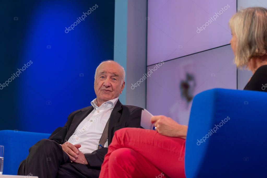 FRANKFURT AM MAIN, Germany - October 13 2018: Armin Mueller-Stahl at 70th Frankfurt Book Fair / Buchmesse Frankfurt
