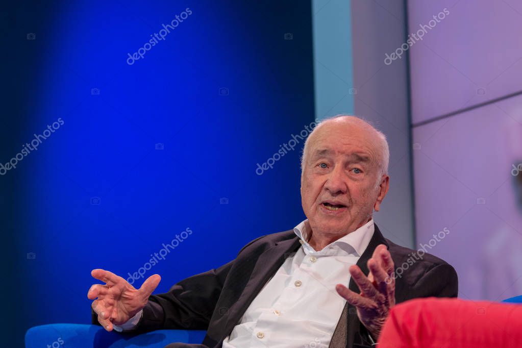 FRANKFURT AM MAIN, Germany - October 13 2018: Armin Mueller-Stahl at 70th Frankfurt Book Fair / Buchmesse Frankfurt