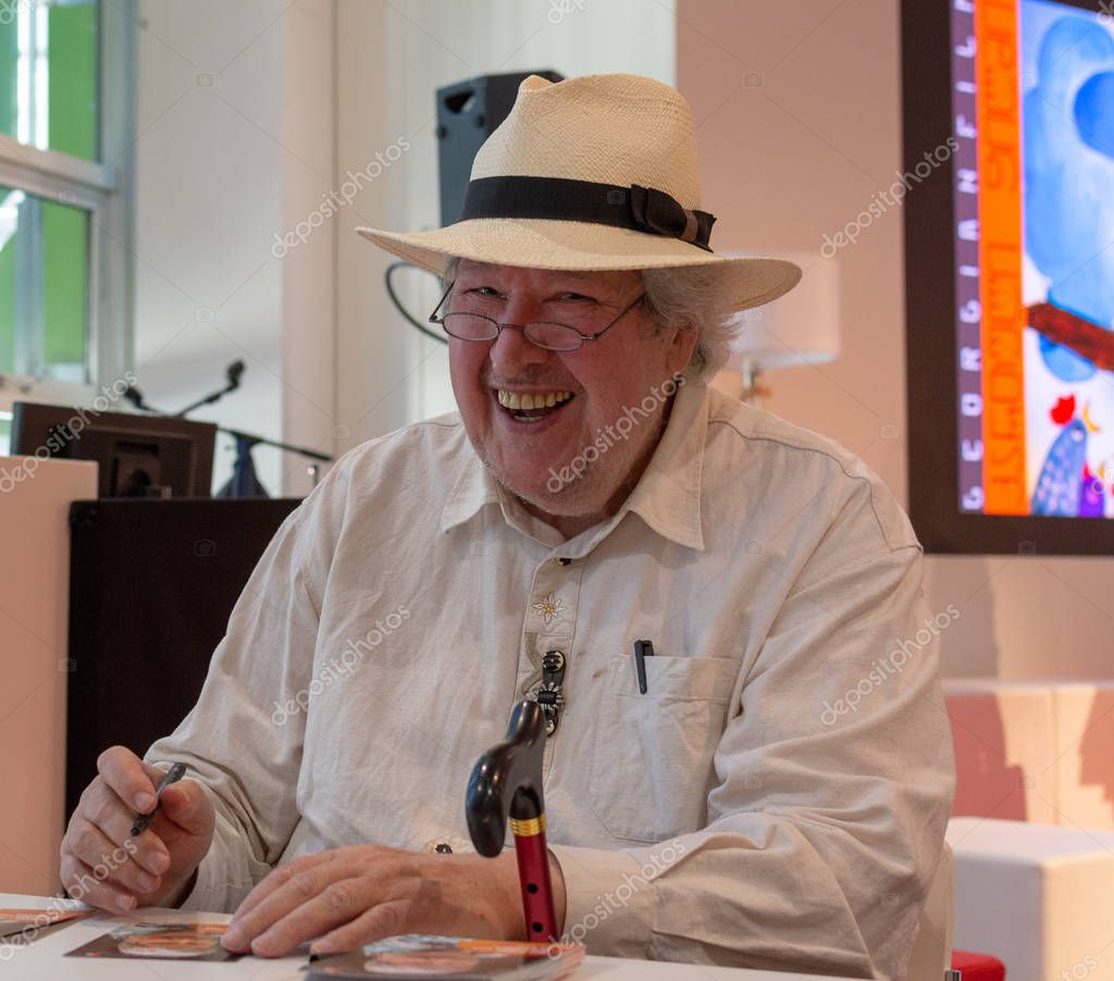 FRANKFURT AM MAIN, Germany - October 13 2018: Helmut Krauss at 70th Frankfurt Book Fair / Buchmesse Frankfurt