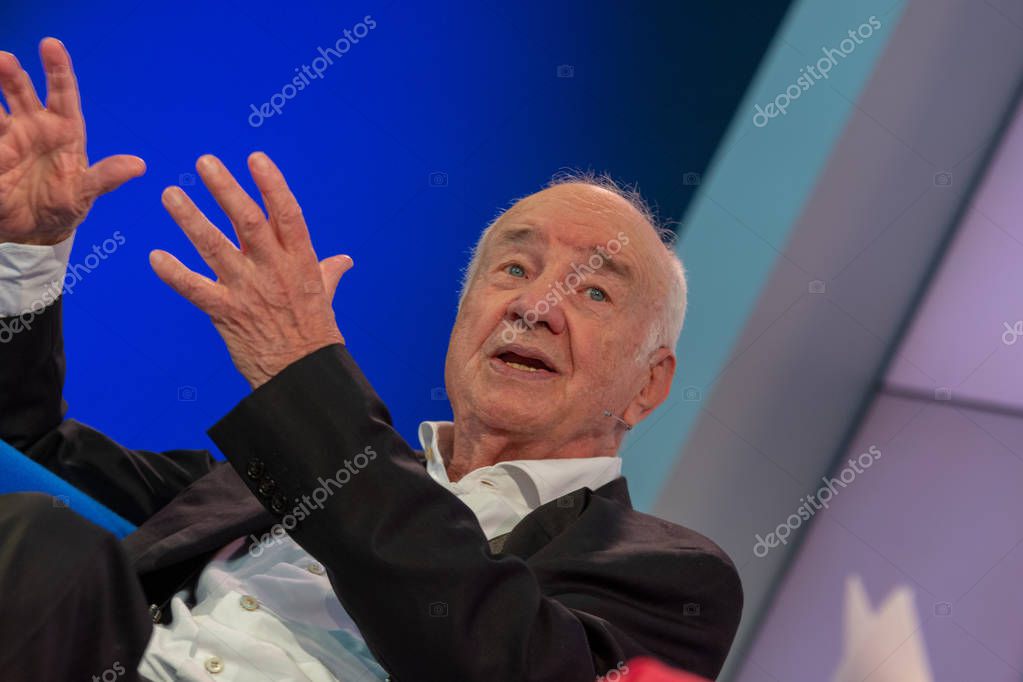 FRANKFURT AM MAIN, Germany - October 13 2018: Armin Mueller-Stahl at 70th Frankfurt Book Fair / Buchmesse Frankfurt