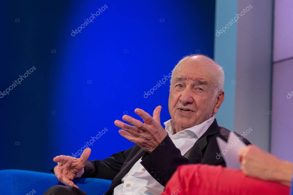 FRANKFURT AM MAIN, Germany - October 13 2018: Armin Mueller-Stahl at 70th Frankfurt Book Fair / Buchmesse Frankfurt