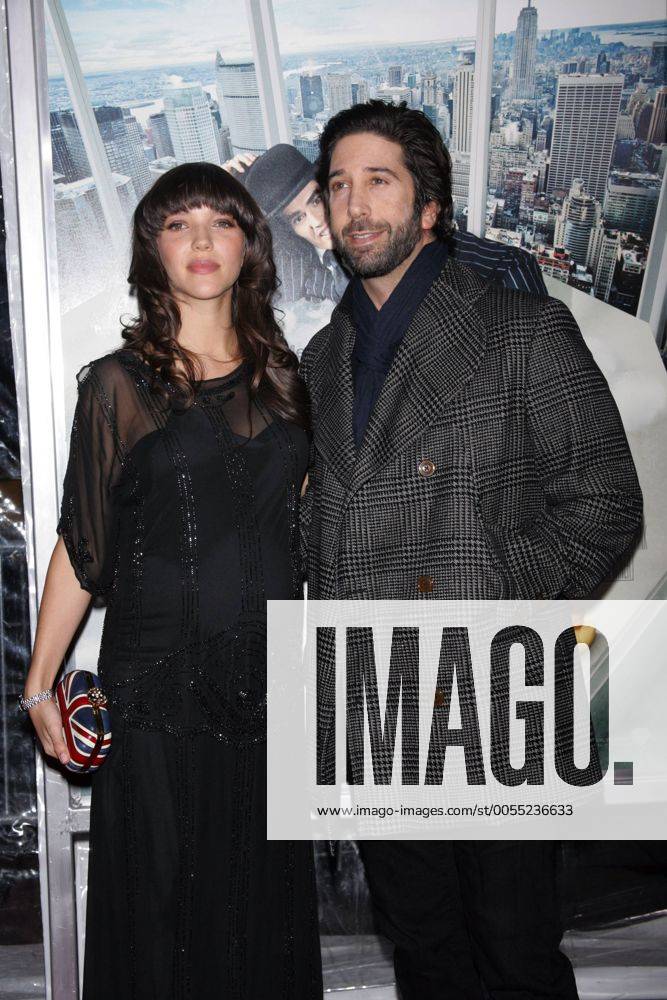David Schwimmer and his wife Zoe Buckman arrive for the Arthur Premiere at the Ziegfeld Theater in New York on April 5, 2011. NYP20110405242