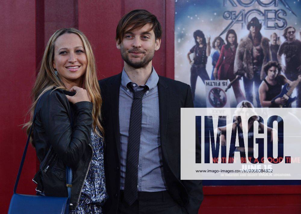 Actor Tobey Maguire and his wife Jennifer Meyer attend the premiere of the motion picture romantic comedy Rock of Ages , at Grauman s Chinese Theatre in the Hollywood section of Los Angeles on June 8, 2012. LAP2012060824