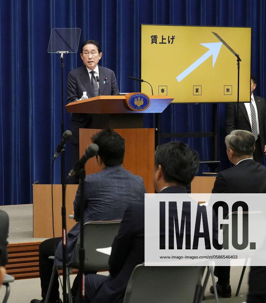Japan PM meets press Japanese Prime Minister Fumio Kishida holds a press conference in Tokyo on June 21, 2024, following the effective closure of the current 150-day ordinary parliamentary session. A14AA0003030749P