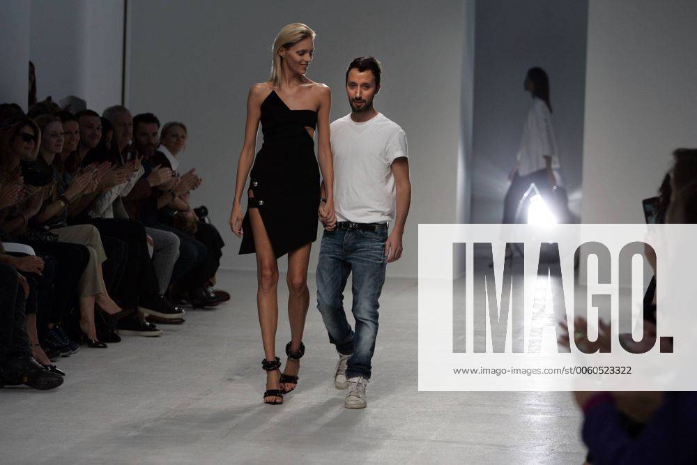 A model takes to the catwalk during Anthony Vaccarello s show as part of the Spring-Summer 2014 Fashion Week in Paris, France, on September 24, 2013. PAR20130924201